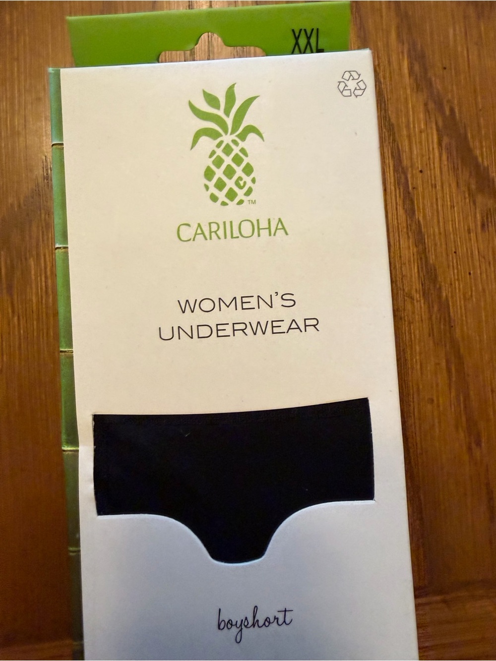 Cariloha Women's Black Boyshort Underwear